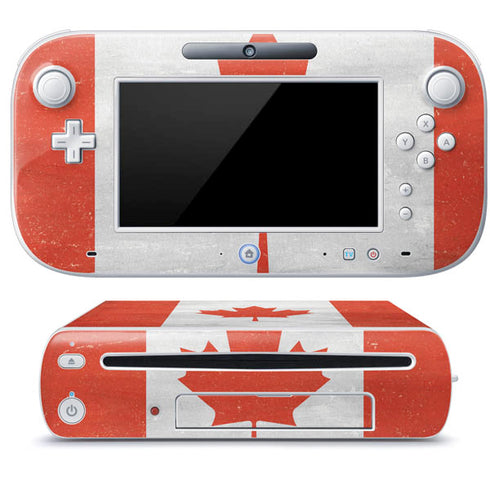 Canada Flag Distressed Wii U (Console + 1 Controller) Skin
