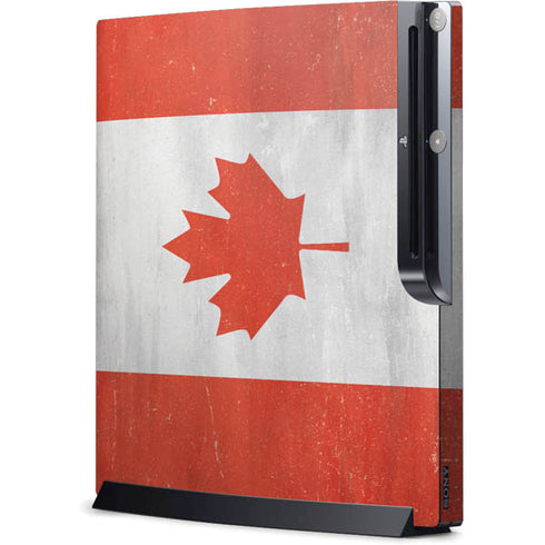Canada Flag Distressed Playstation 3 & PS3 Slim Skin