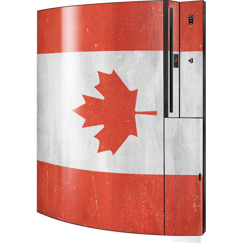 Canada Flag Distressed Playstation 3 & PS3 Skin