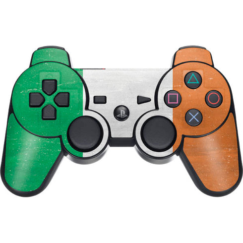 Ireland Flag Distressed PS3 Dual Shock wireless controller Skin
