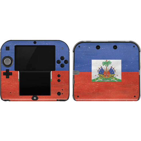 Haiti Flag Distressed Nintendo Skins