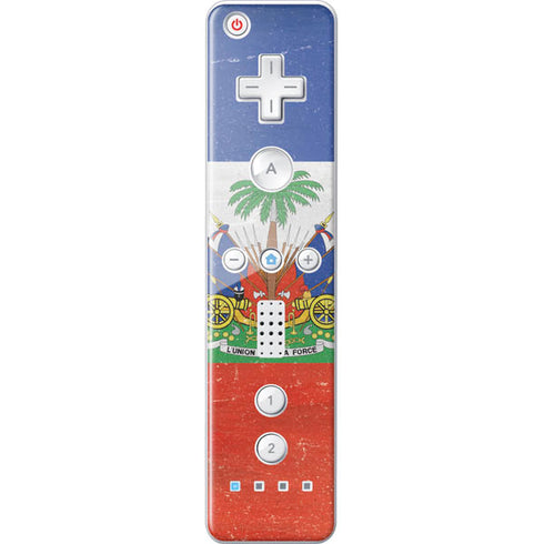 Haiti Flag Distressed Wii Remote Controller Skin