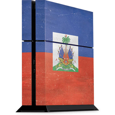 Haiti Flag Distressed PlayStation PS4 Skins