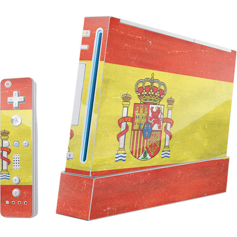 Spain Flag Distressed Nintendo Skins