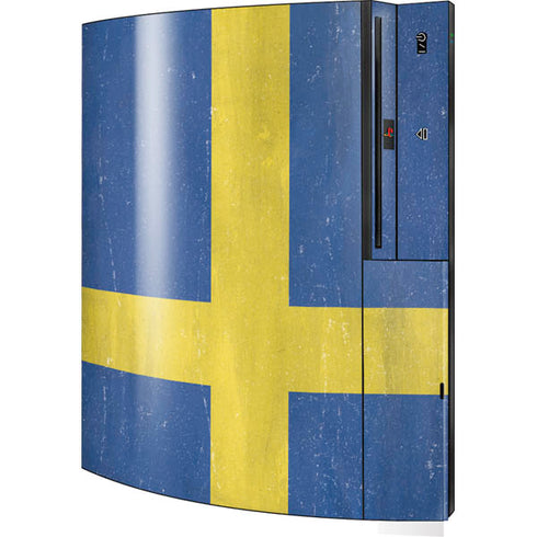 Sweden Flag Distressed Playstation 3 & PS3 Skin