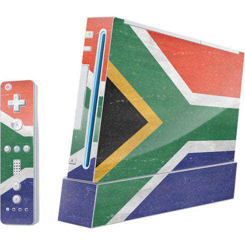 South Africa Flag Distressed Wii (Includes 1 Controller) Skin