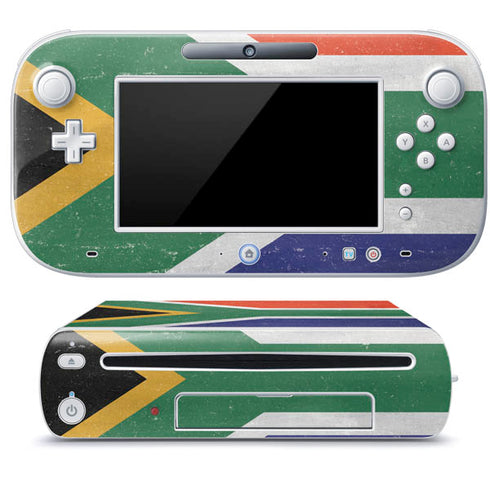 South Africa Flag Distressed Wii U (Console + 1 Controller) Skin