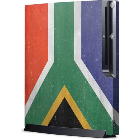 South Africa Flag Distressed Playstation 3 & PS3 Slim Skin
