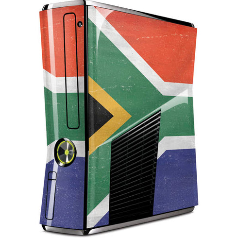 South Africa Flag Distressed Xbox 360 Slim (2010) Skin