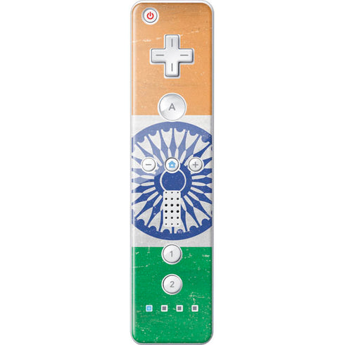 India Flag Distressed Wii Remote Controller Skin