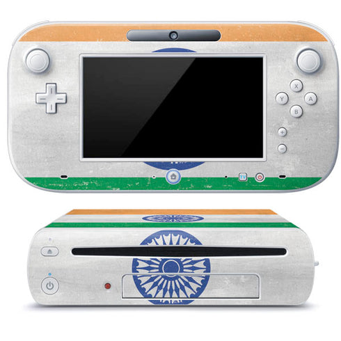 India Flag Distressed Wii U (Console + 1 Controller) Skin
