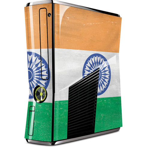 India Flag Distressed Xbox 360 Slim (2010) Skin
