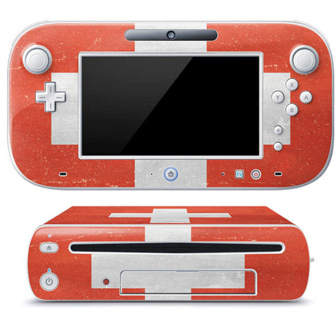 Switzerland Flag Distressed Wii U (Console + 1 Controller) Skin