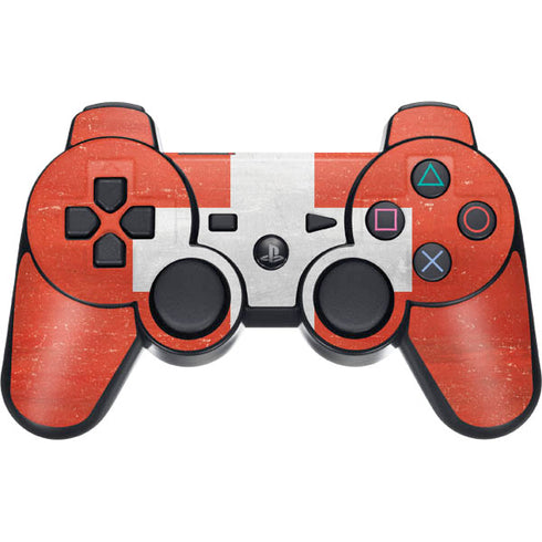 Switzerland Flag Distressed PS3 Dual Shock wireless controller Skin