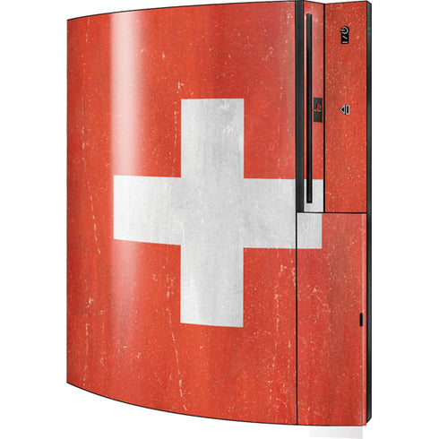 Switzerland Flag Distressed Playstation 3 & PS3 Skin