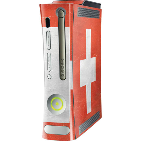 Switzerland Flag Distressed Xbox 360 (Includes HDD) Skin