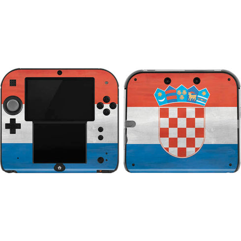 Croatia Flag Distressed Nintendo 2DS Skin
