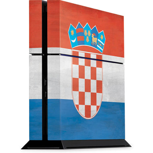 Croatia Flag Distressed PlayStation PS4 Skins