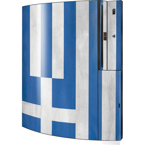 Greece Flag Distressed Playstation 3 & PS3 Skin