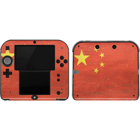 Chinese Flag Distressed Nintendo 2DS Skin
