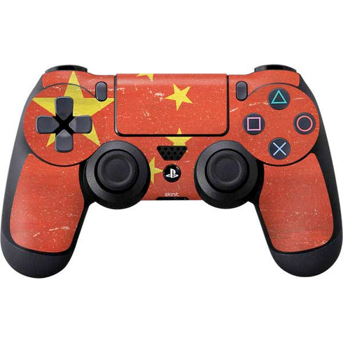 Chinese Flag Distressed PlayStation PS4 Skins