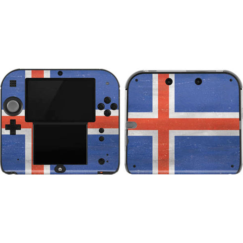 Iceland Flag Distressed Nintendo Skins