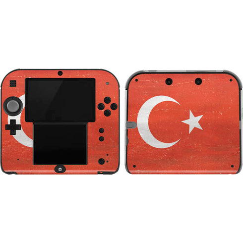 Turkish Flag Distressed Nintendo 2DS Skin