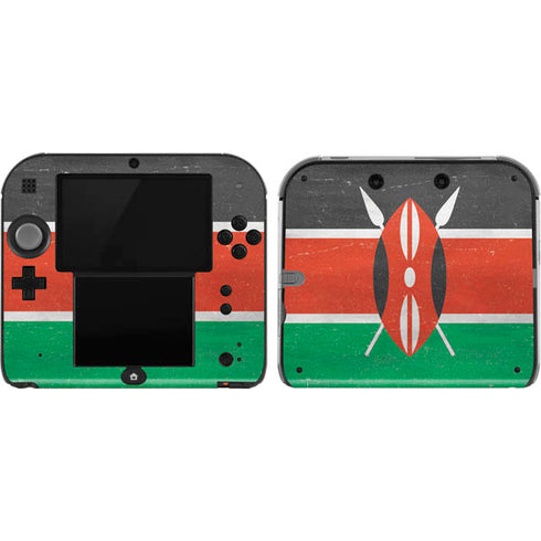 Kenya Flag Distressed Nintendo Skins