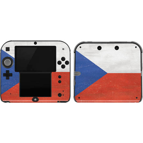 Czech Republic Flag Distressed Nintendo 2DS Skin