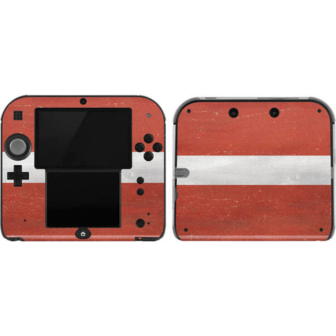 Latvia Flag Distressed Nintendo 2DS Skin