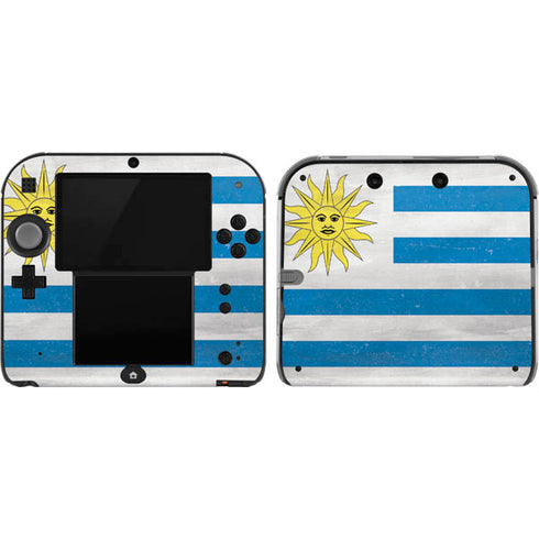 Uraguay Flag Distressed Nintendo Skins