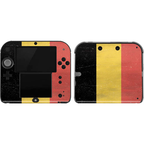 Belgium Flag Distressed Nintendo 2DS Skin