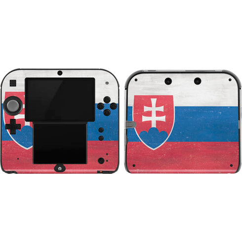 Slovakia Flag Distressed Nintendo 2DS Skin