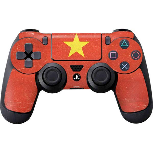 Vietnam Flag Distressed PlayStation PS4 Skins