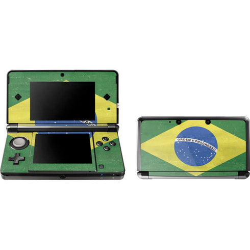 Brazil Flag Distressed Nintendo Skins