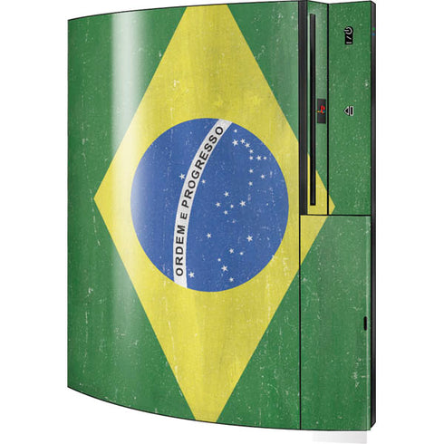 Brazil Flag Distressed Playstation 3 & PS3 Skin