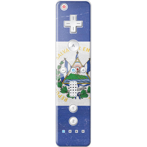 El Salvador Flag Distressed Nintendo Skins