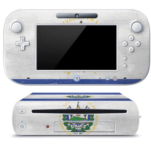 El Salvador Flag Distressed Wii U (Console + 1 Controller) Skin