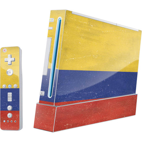 Colombia Flag Distressed Wii (Includes 1 Controller) Skin