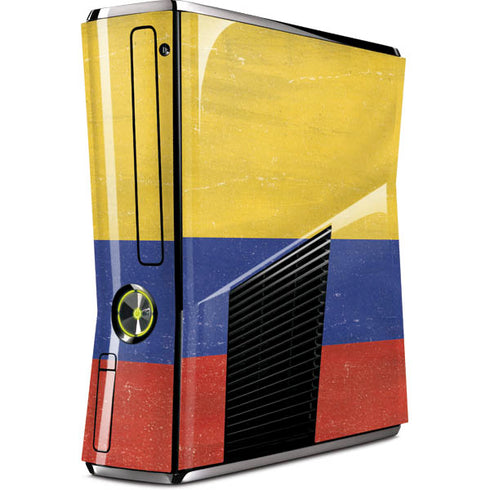 Colombia Flag Distressed Xbox 360 Slim (2010) Skin