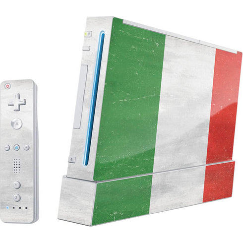 Italy Flag Distressed Wii (Includes 1 Controller) Skin
