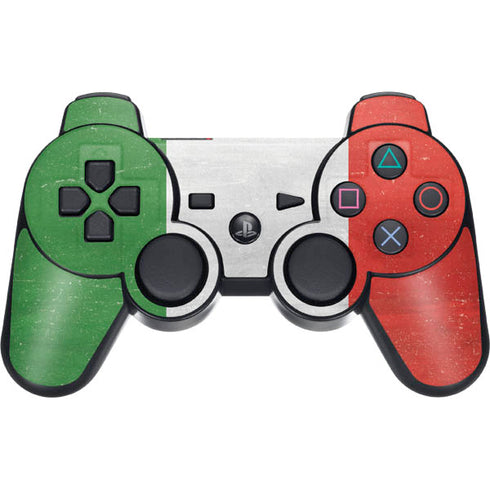 Italy Flag Distressed PS3 Dual Shock wireless controller Skin