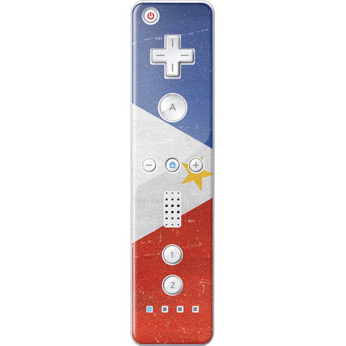 Philippines Flag Distressed Wii Remote Controller Skin