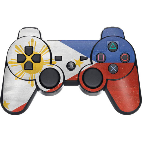Philippines Flag Distressed PS3 Dual Shock wireless controller Skin