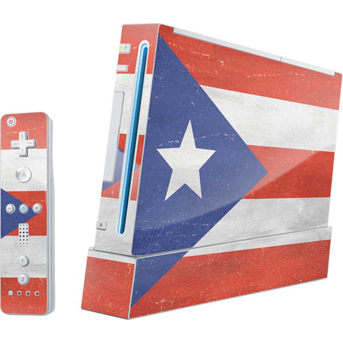Puerto Rico Flag Distressed Nintendo Skins