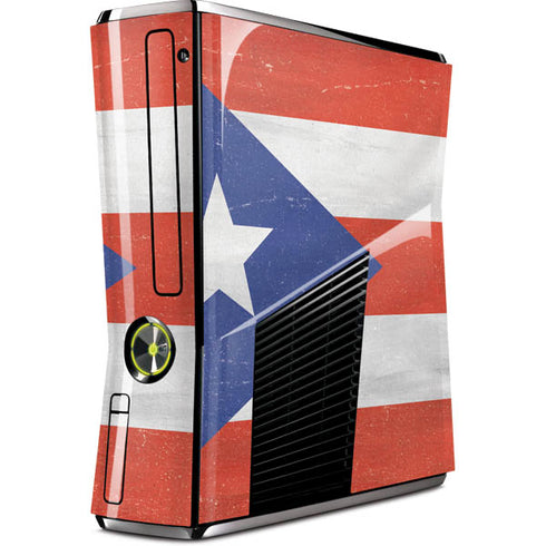 Puerto Rico Flag Distressed Xbox 360 Slim (2010) Skin