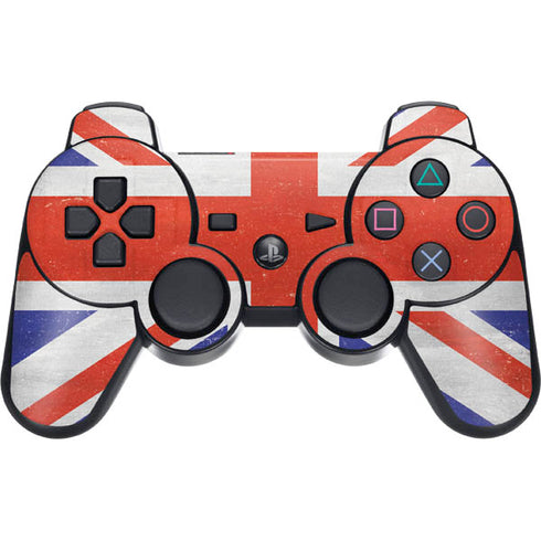United Kingdom Flag Distressed PS3 Dual Shock wireless controller Skin