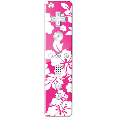 Pink and White Wii Remote Controller Skin