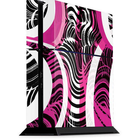 Pink and White Hipster PS4 Console Skin