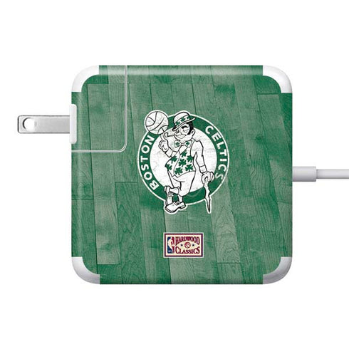 NBA Boston Celtics Hardwood Classics 85W Power Adapter (15 and 17 inch MacBook Pro Charger) Skin